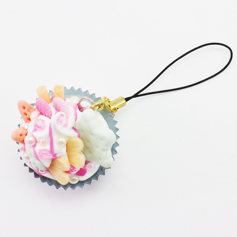 ミニチュア フード アクセサリー ストラップ カップケーキの画像