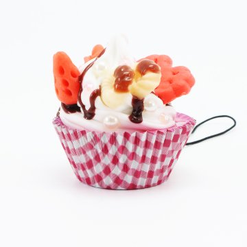 ミニチュア フード アクセサリー ストラップ カップケーキの画像