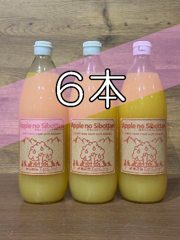 まるごとのリンゴの搾ったん／6本の画像