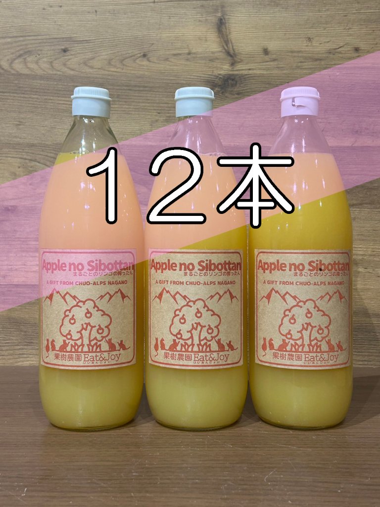 まるごとのリンゴの搾ったん／12本の画像