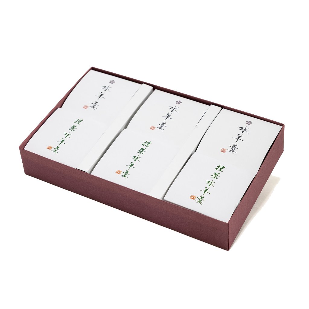 水羊羹・抹茶水羊羹 化粧箱6個入の画像