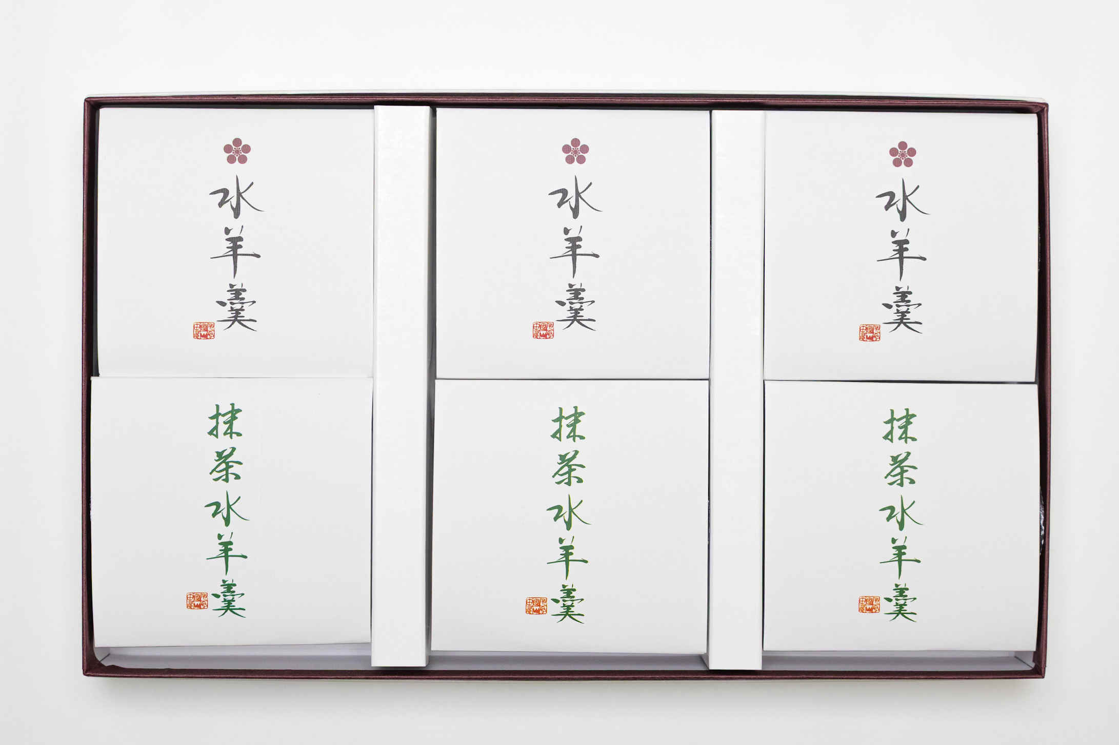 水羊羹・抹茶水羊羹 化粧箱6個入の画像