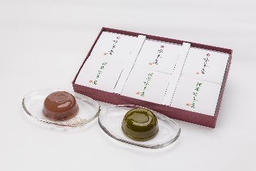 水羊羹・抹茶水羊羹 化粧箱6個入の画像