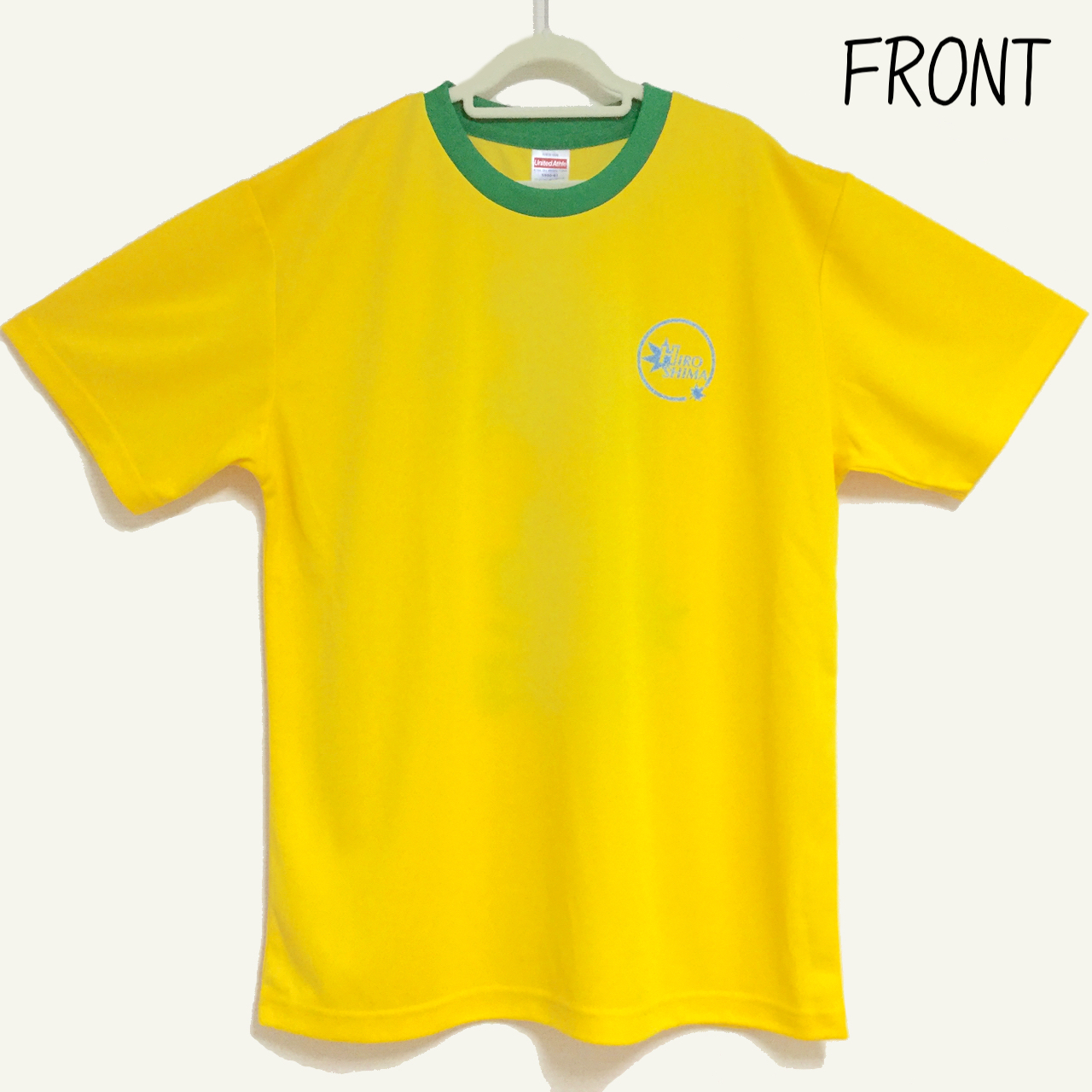 Ｔシャツ カナリアイエロー×ラメブルーの画像
