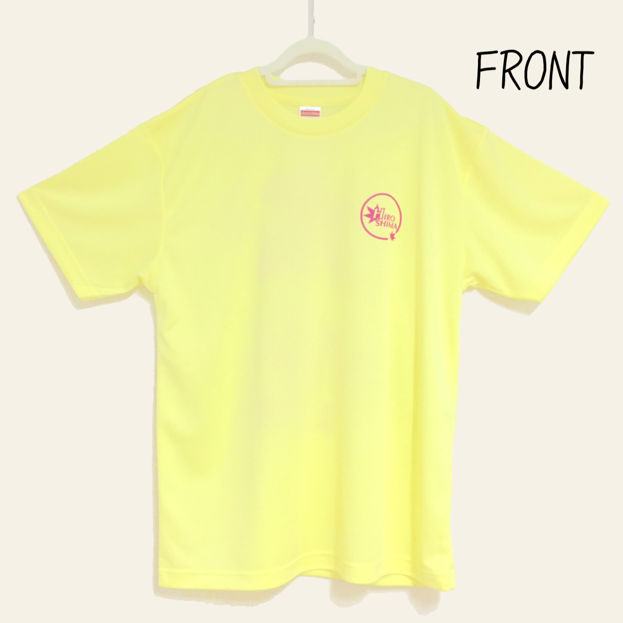 Ｔシャツ  ライトイエロー×ホットピンクの画像