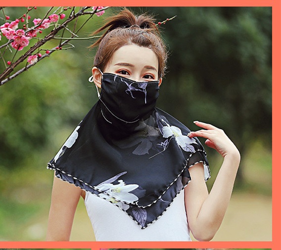【2枚セット】男女兼用 スカーフ マスク 首の日焼け防止 庭仕事に！画像